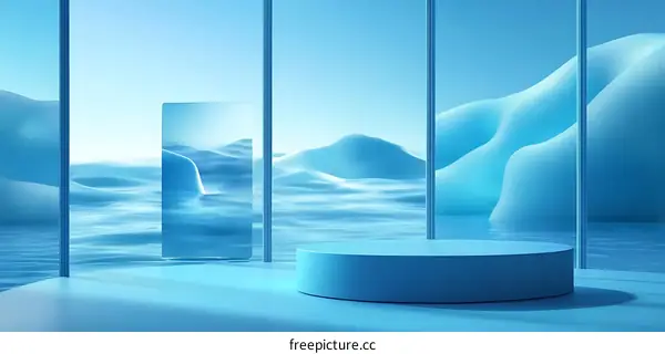 Abstract Blue Minimalist Product Showcase