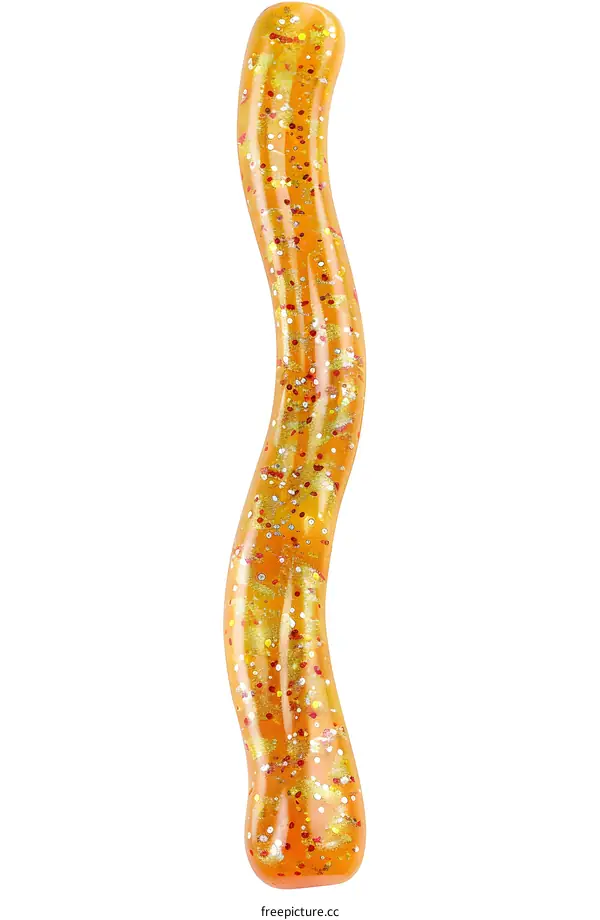 Orange slime with gold glitter