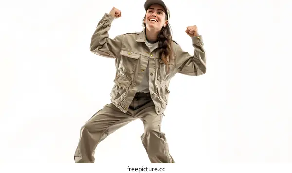 Excited Woman Celebrating Success