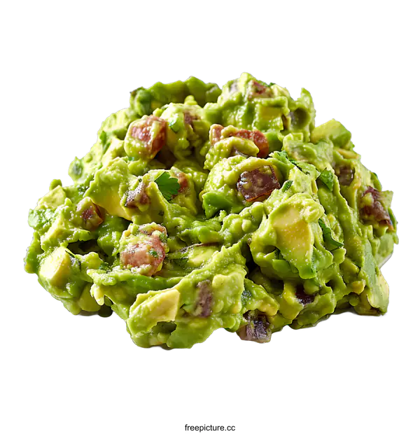 [Transparent Background PNG]Delicious Guacamole on White Background