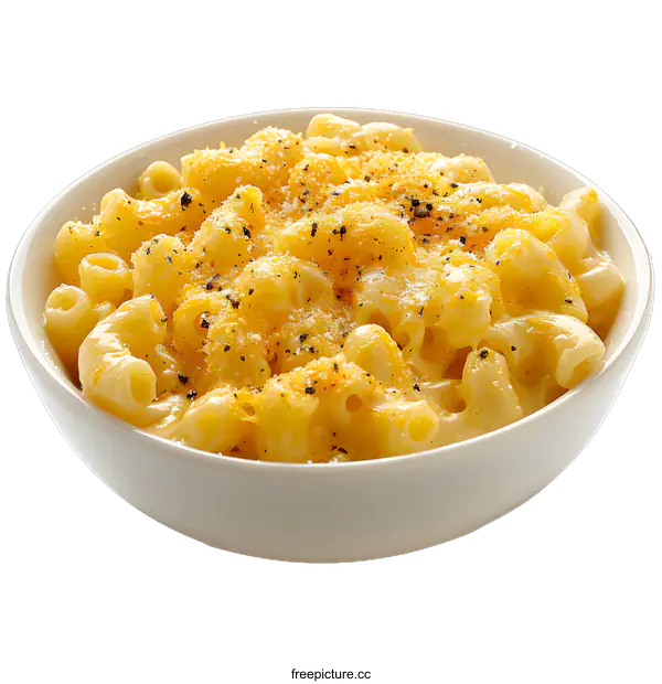 [Transparent Background PNG]Bowl of Macaroni and Cheese