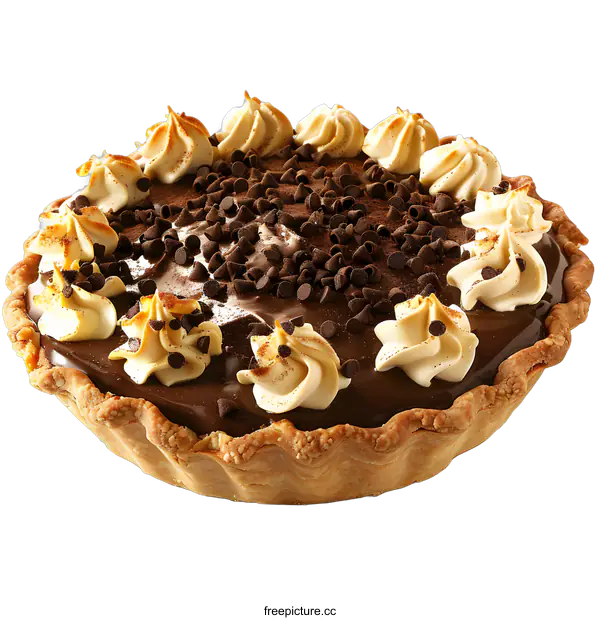 [Transparent Background PNG]chocolate cream pie