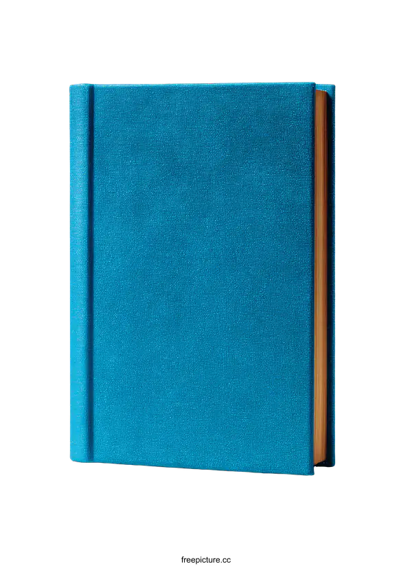 [Transparent Background PNG]Teal Blue Hardcover Book Mockup