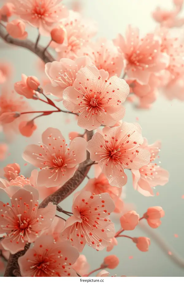 Delicate and Dreamy Pink Cherry Blossoms