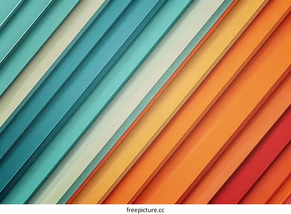 Abstract Geometric Diagonal Lines With Colorful Stripes