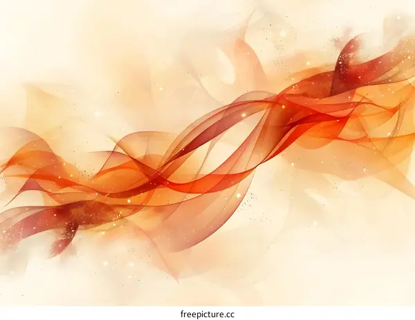 Orange Abstract Wavy Background