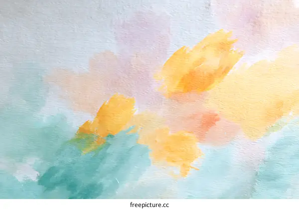 Abstract Watercolor Painting with Pastel Colors