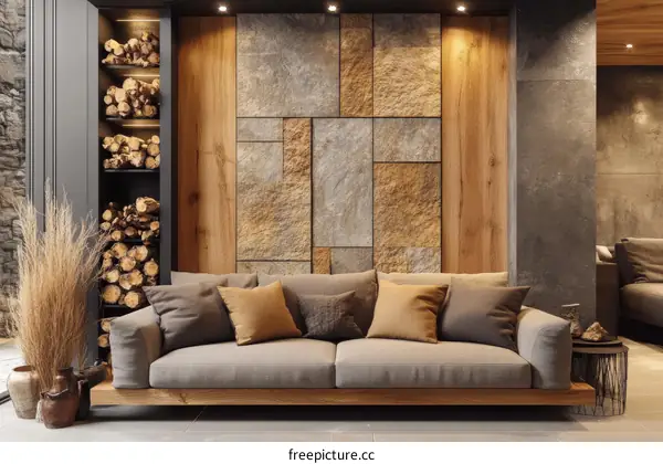 Modern Rustic Living Room Interior Design