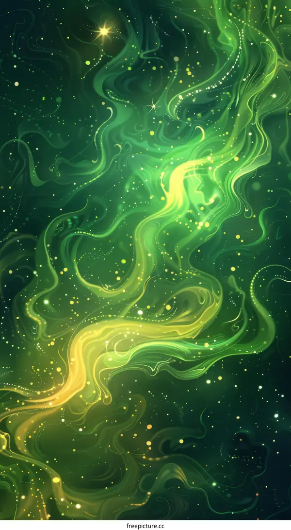 Green Nebula: Cosmic Wonder in Emerald Hues