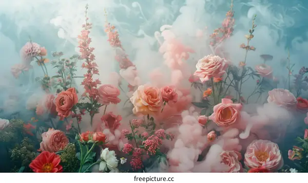 ethereal flowers in a dreamy setting