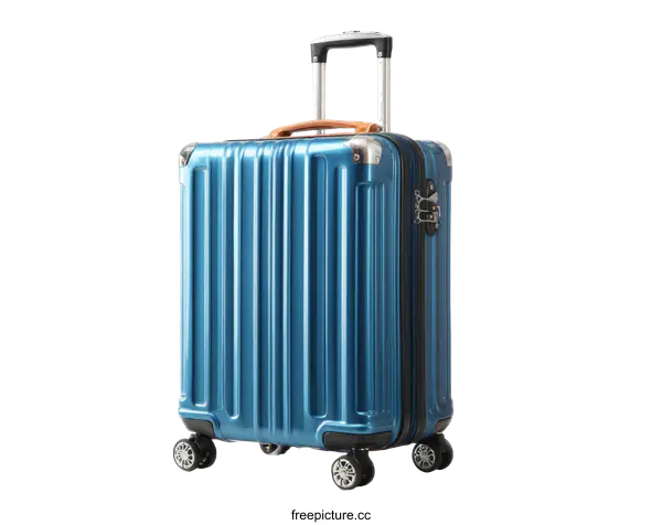 [Transparent Background PNG]Modern Blue Suitcase for Travel
