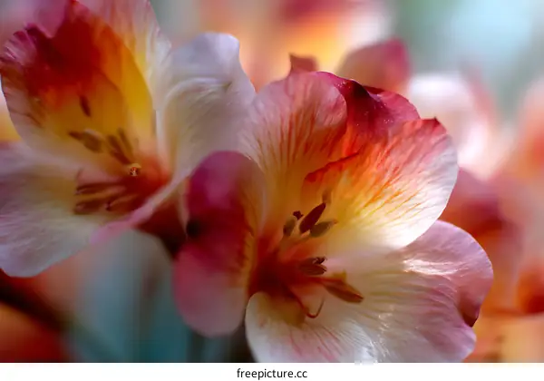 Close-up of a Beautiful Multicolored Flower