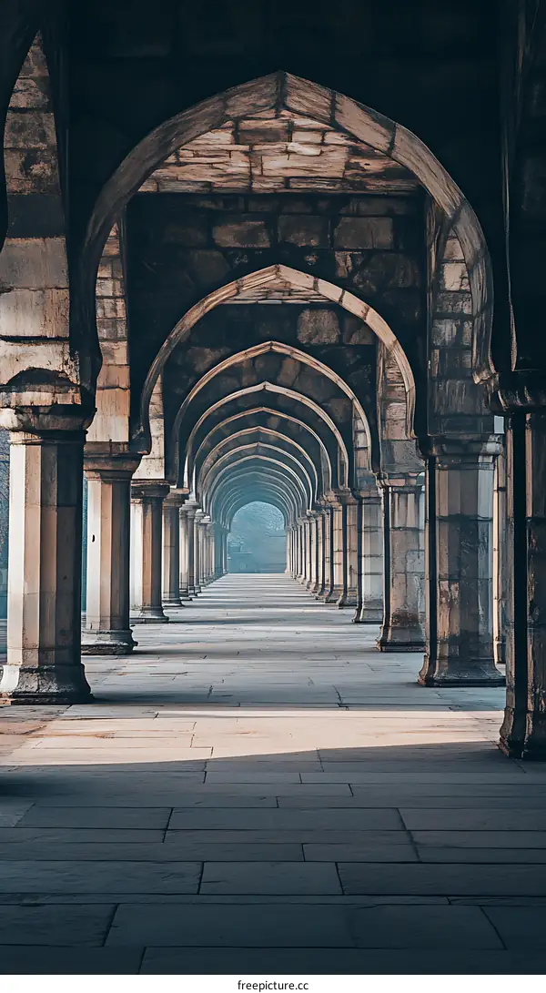 Stone Arches Leading to the Horizon