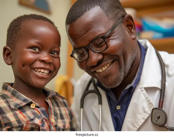 Doctor and patient smiling at each other