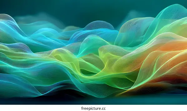 Abstract Colorful Wave Forms