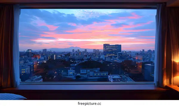 Sunset View from Hotel Room
