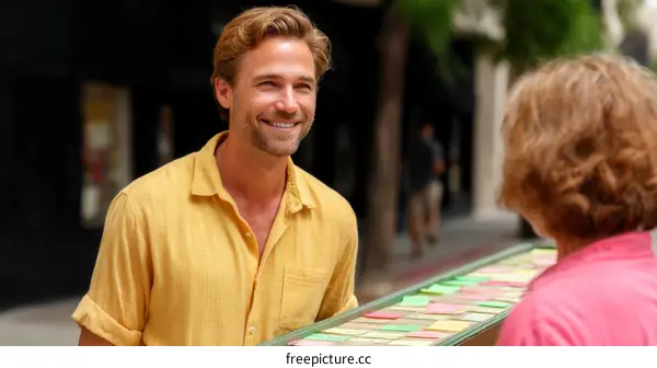 Street Vendor Interaction in City Setting