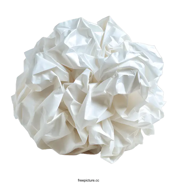 [Transparent Background PNG]crumpled paper ball on white background