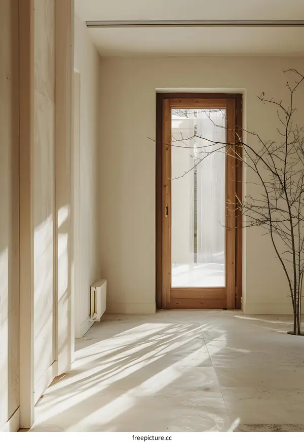 Modern Minimalist White and Wood Interior Design