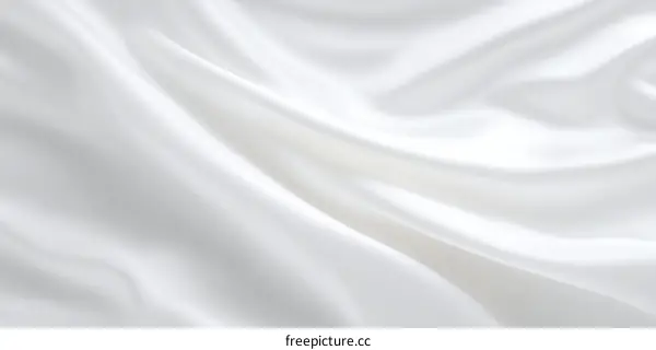 White Silk Fabric Texture Close-up