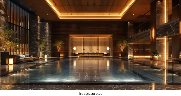 Luxurious Indoor Pool in Modern Architectural Design
