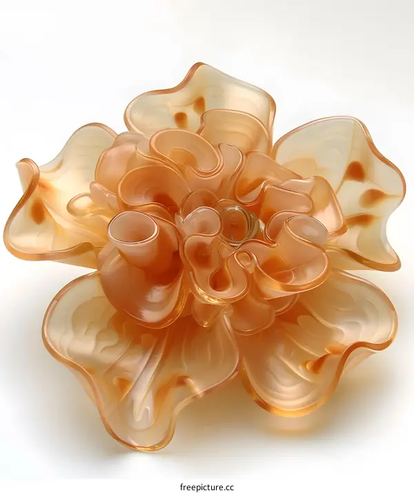 blown glass flower sculpture
