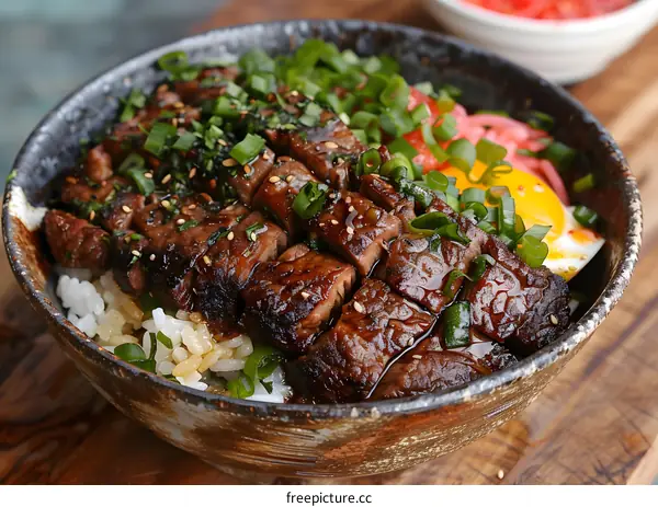 korean beef bowl with egg