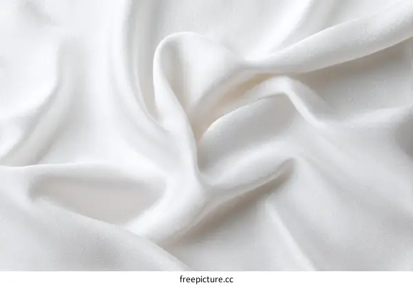 Closeup of Smooth White Fabric Texture