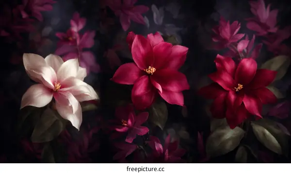 Elegant Blossoms in Deep Hues