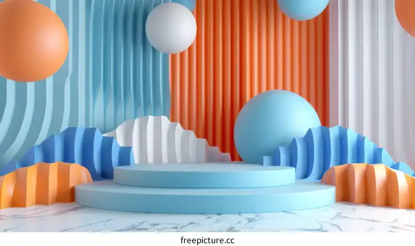 Abstract Geometric 3D Product Display Background