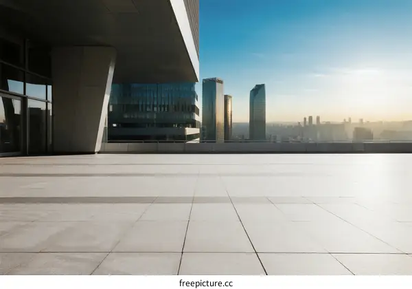 Modern Urban Architecture with Clear Sky and Open Space