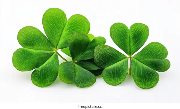 Close-up Image of Fresh Green Clovers