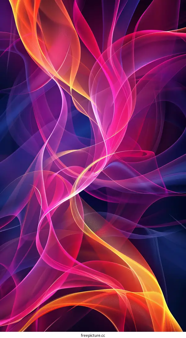 Colorful Abstract Flowing Waves