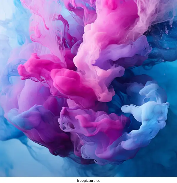 Abstract Colorful Smoke Swirls