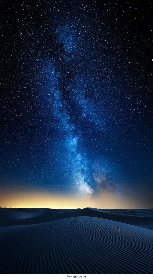 Milky Way Over Sand Dunes at Night