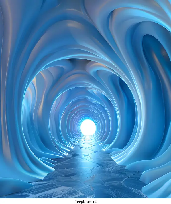 Ice Tunnel in Glacier Cave