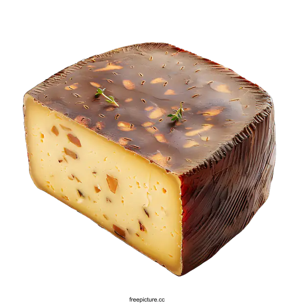 [Transparent Background PNG]A wedge of cheese on white background