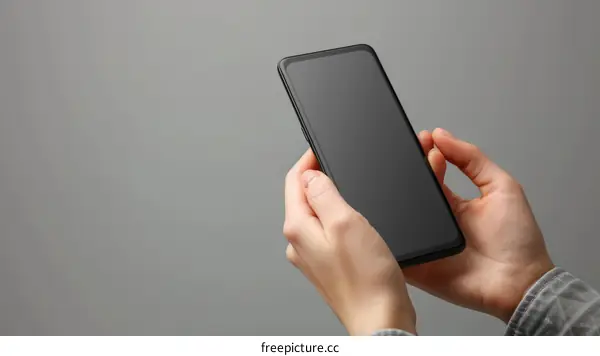 A person holding a smartphone in their hand