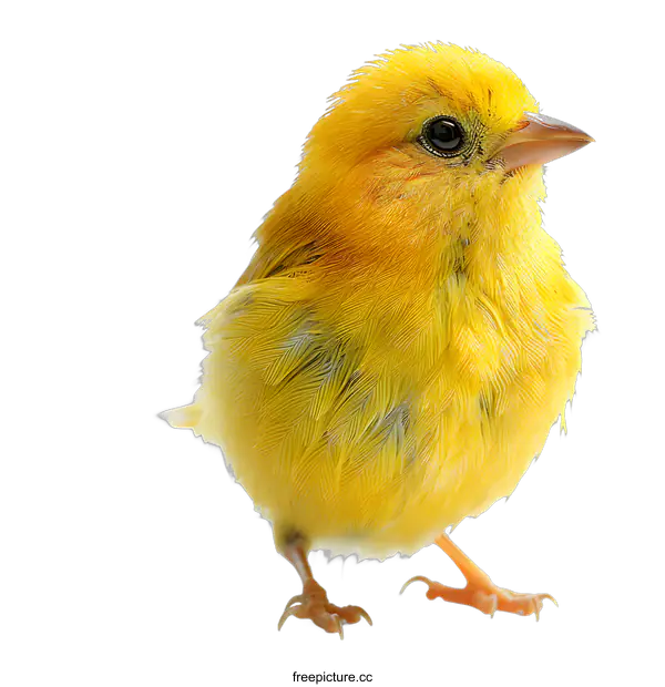 [Transparent Background PNG]Yellow Bird on White Background