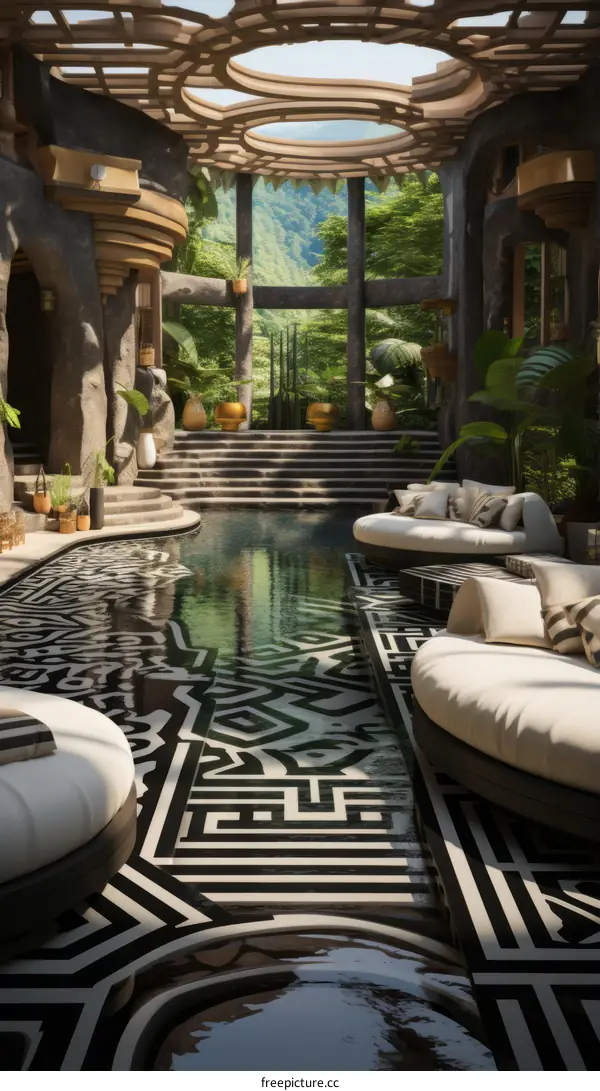 Modern Luxury Asian Style House with Amazing Swimming Pool