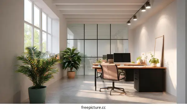 Modern Open Office Space with Natural Light