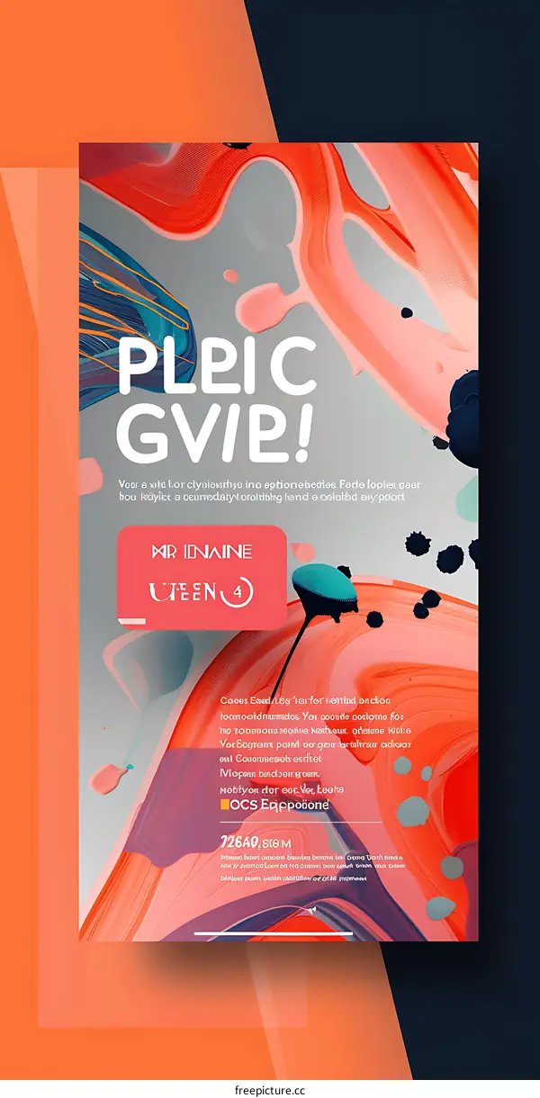 Abstract Paint Splashes with Text