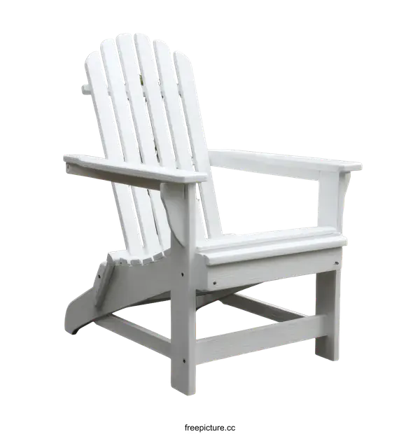 [Transparent Background PNG]White Adirondack Chair Outdoor Furniture