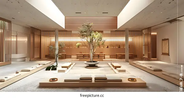 Minimalist Japanese Zen Garden Interior Design