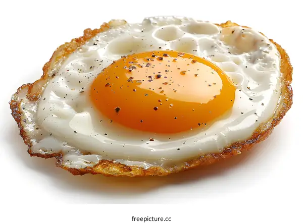 Close Up Of A Fried Egg With Pepper