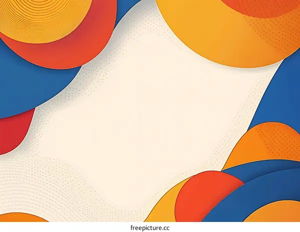 Abstract Background With Colorful Circles and Waves