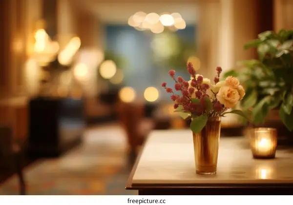 Elegant Interior Decor with Floral Arrangement