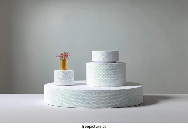 Modern Minimalist Display of Cylindrical Vessels