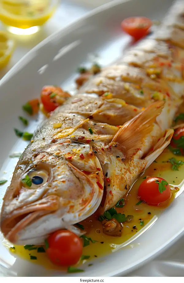 food photography of a red snapper fish