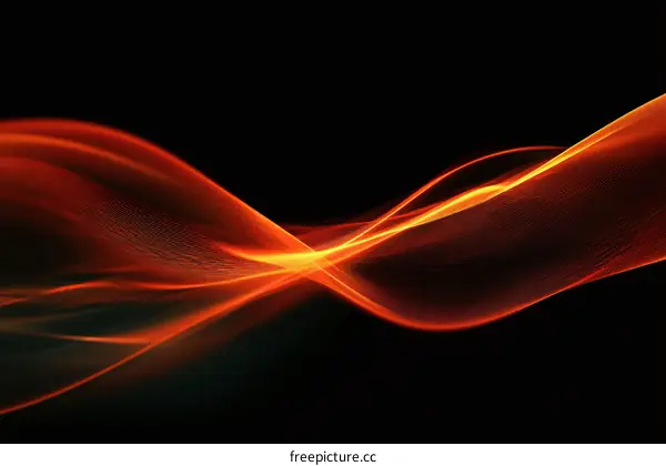 Abstract Dynamic Orange Wave Design